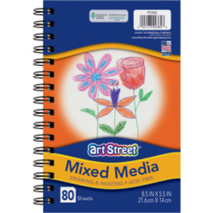 Mixed Media Journal, Heavyweight, 8-1/2" x 5-1/2", 80 Sheets