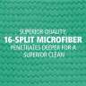 RUBQ418GR, Rubbermaid Commercial, HYGEN, Microfiber Hook & Loop Dust Mop With Fringe, 18"W, Green