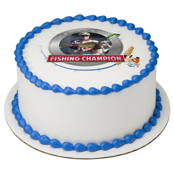 Fishing Champion PhotoCake® Edible Image® Frame