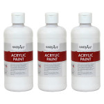 Handy Art&reg; Acrylic Paint 16 oz, Titan White, Pack of 3 RPC101000-3