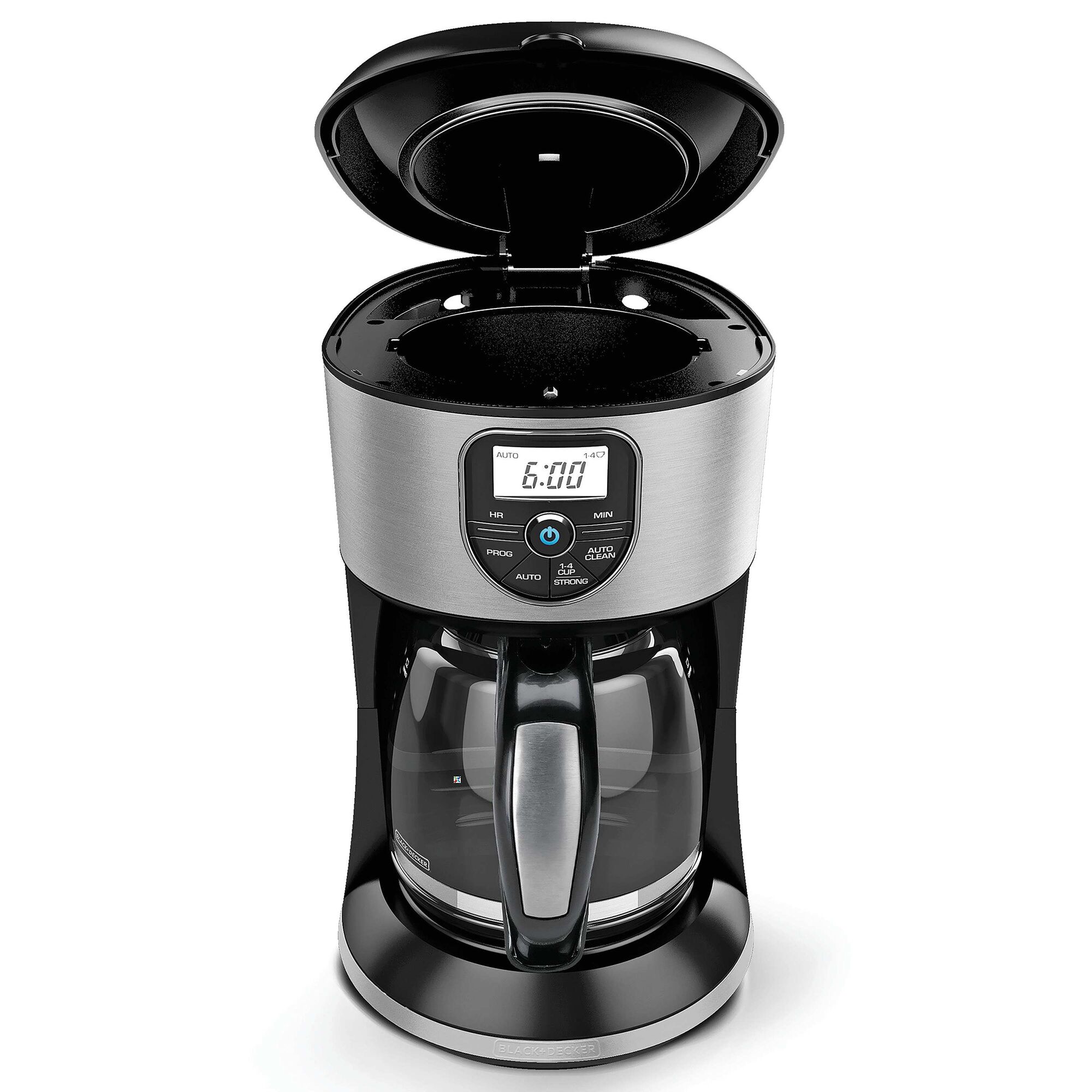 12 Cup programmable coffee maker.