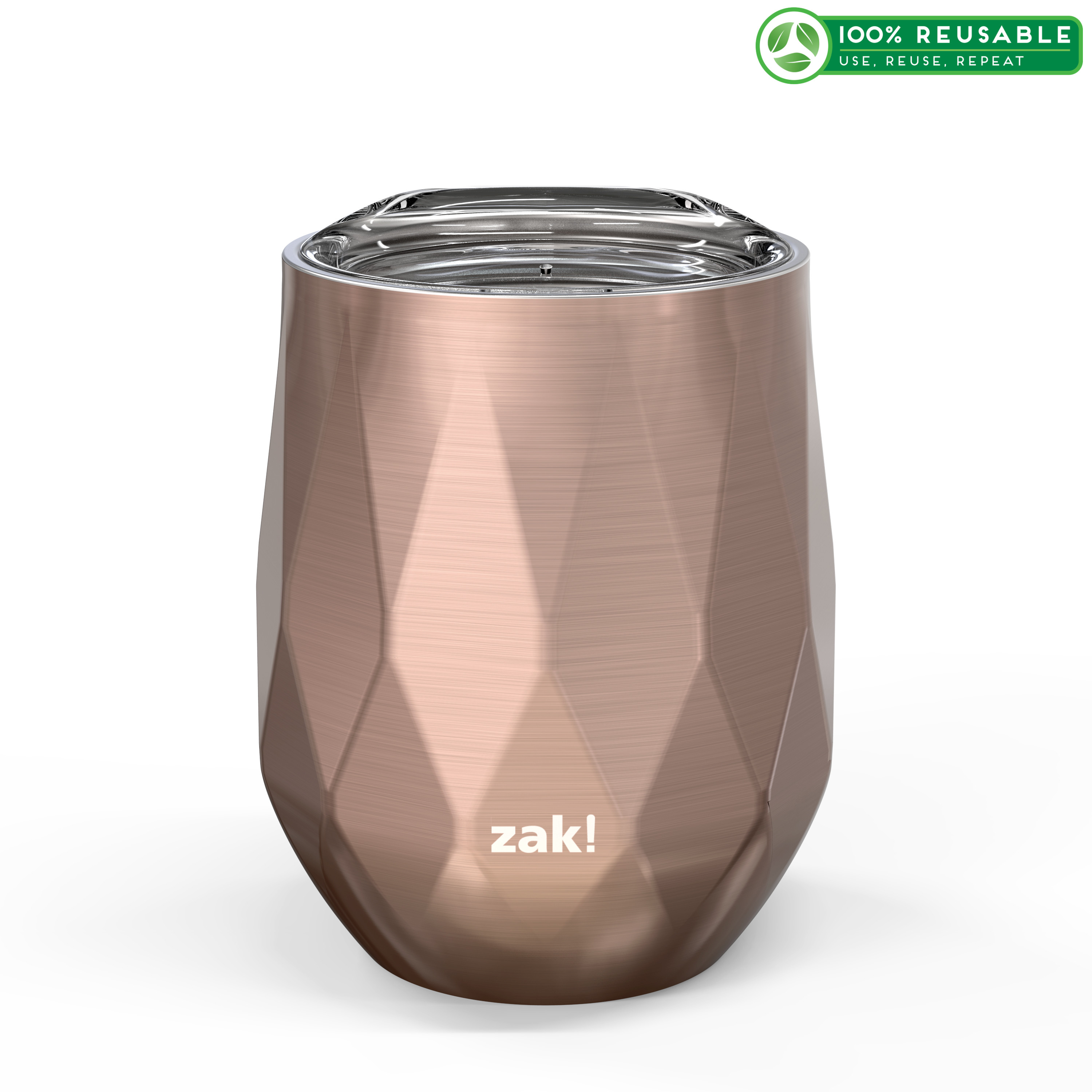 Fractal 11 ounce Vacuum Insulated Stainless Steel Tumbler, Rose Gold slideshow image 1 Fractal 11 ounce Vacuum Insulated Stainless Steel Tumbler, Rose Gold slideshow image 1