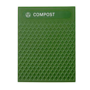 Rubbermaid Commercial, Decorative Plastic Compost Panels, Medium, Green, 4/Case