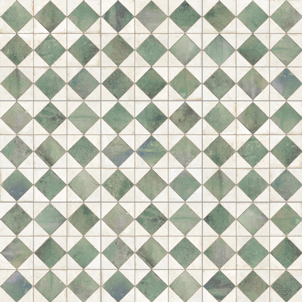 Kings Arles Green 13x13 Square Ceramic Floor and Wall Digital Pattern