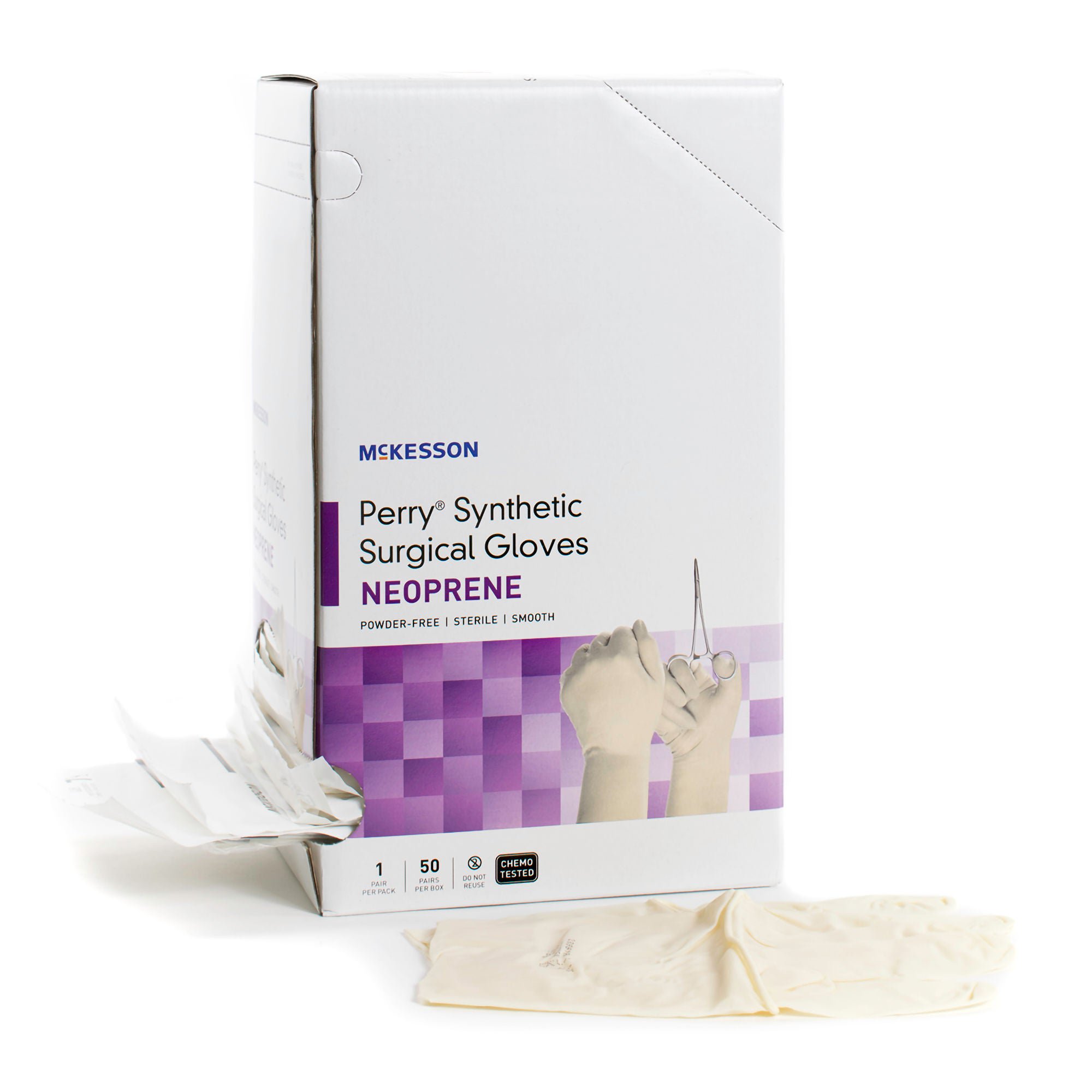 McKesson Perry® Polychloroprene Surgical Glove, Size 8.5, Cream