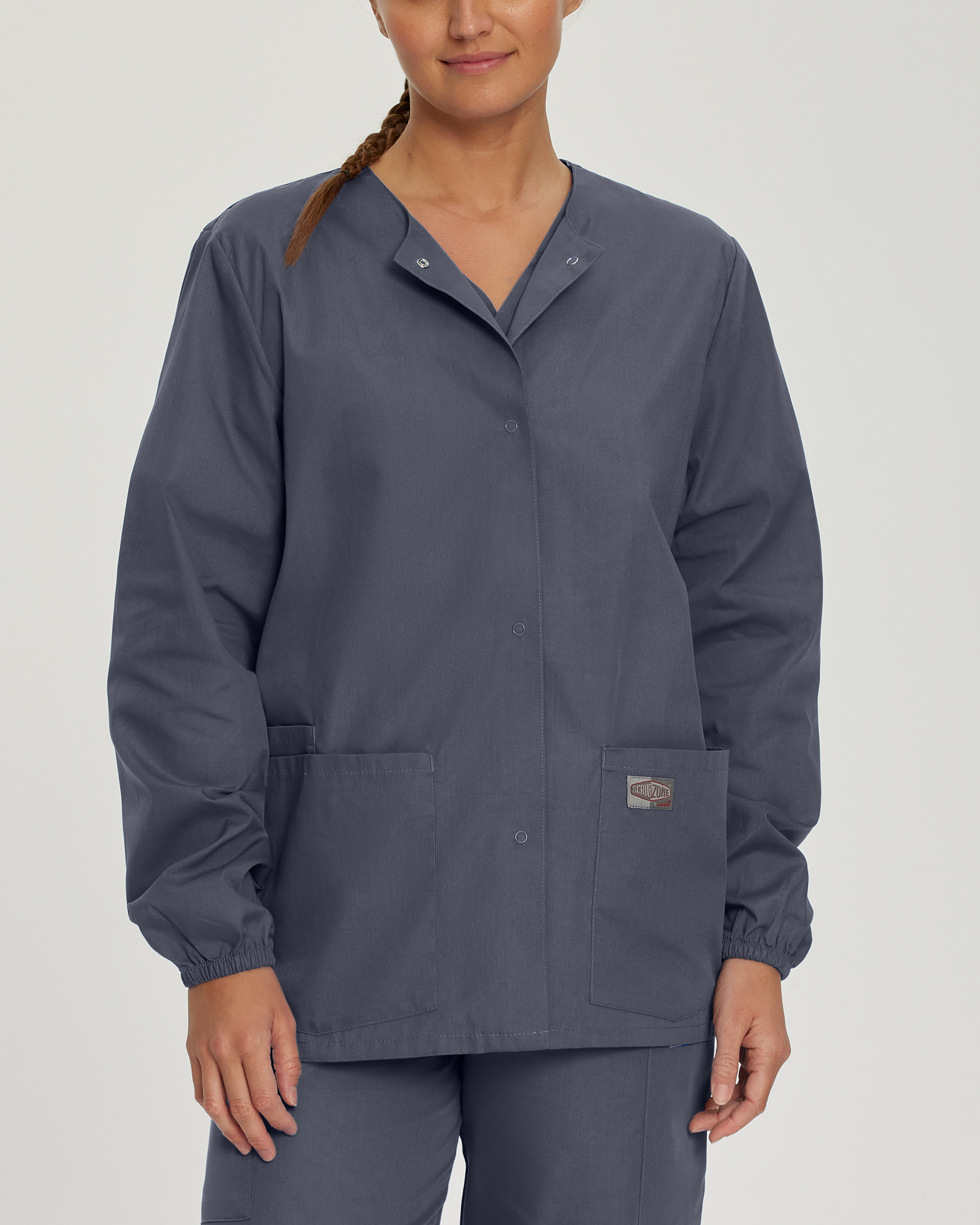 Landau Scrub Zone Women‘s 3-Pocket Warm-Up Scrub Jacket-Landau