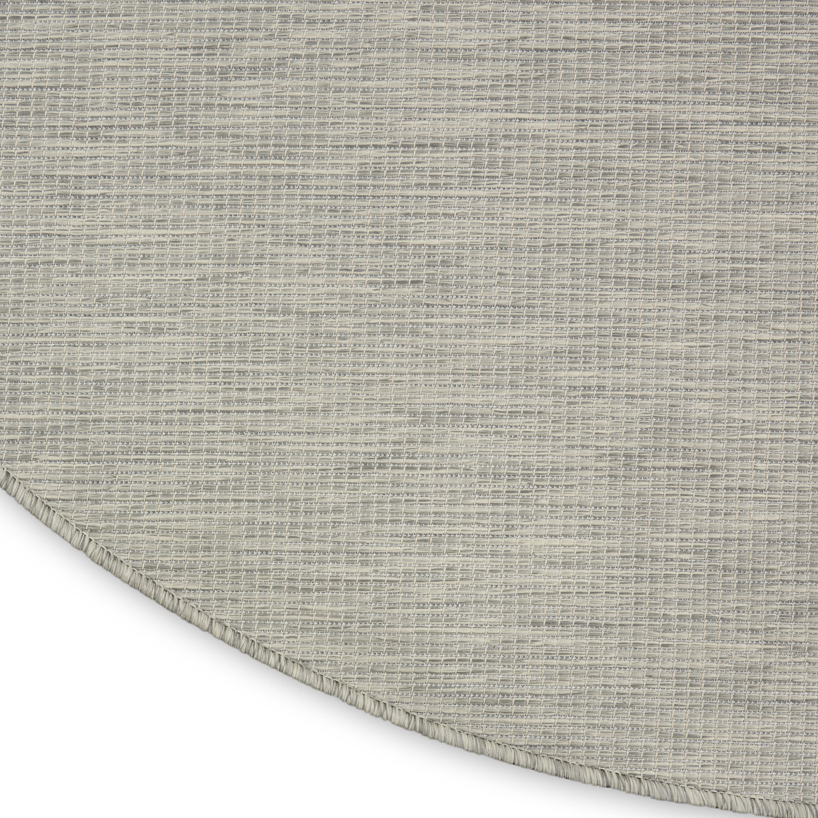 Nourison Positano 8' x Round Light Grey Modern Rug