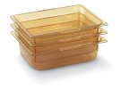 Half-size 4-inch-deep Super Pan® high-temperature plastic pan in amber