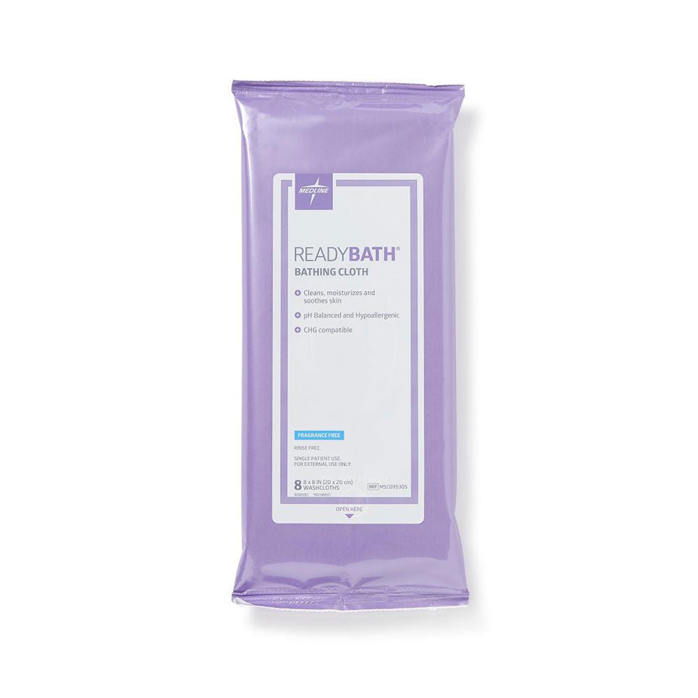Medline WASHCLOTH, READY BATH UNSCNTD 8"X8" (30PK/CS)
