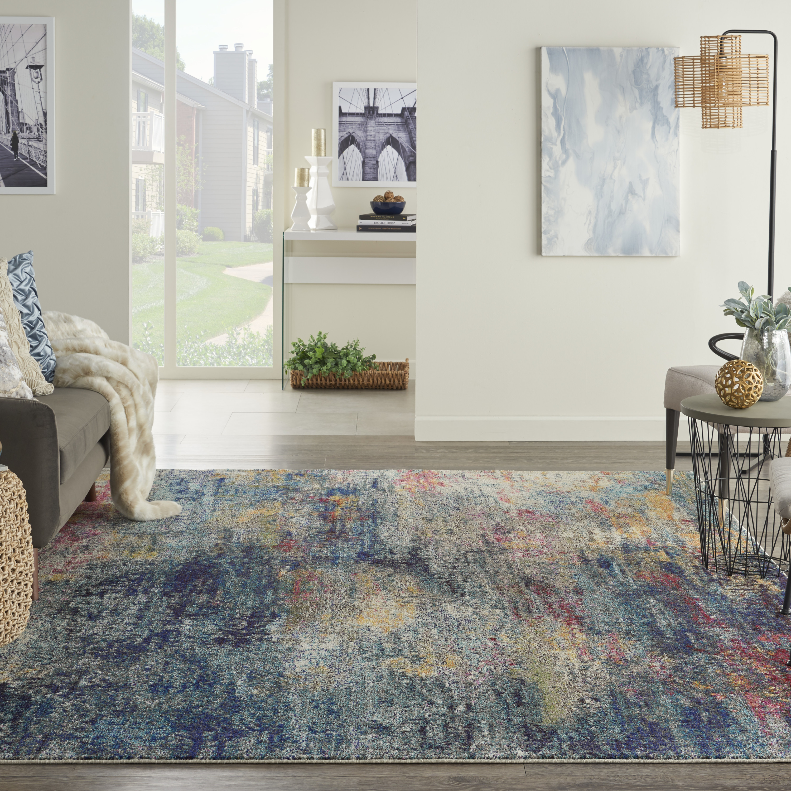Nourison Celestial 7'10" x 10'6" Multicolor Modern Indoor Rug
