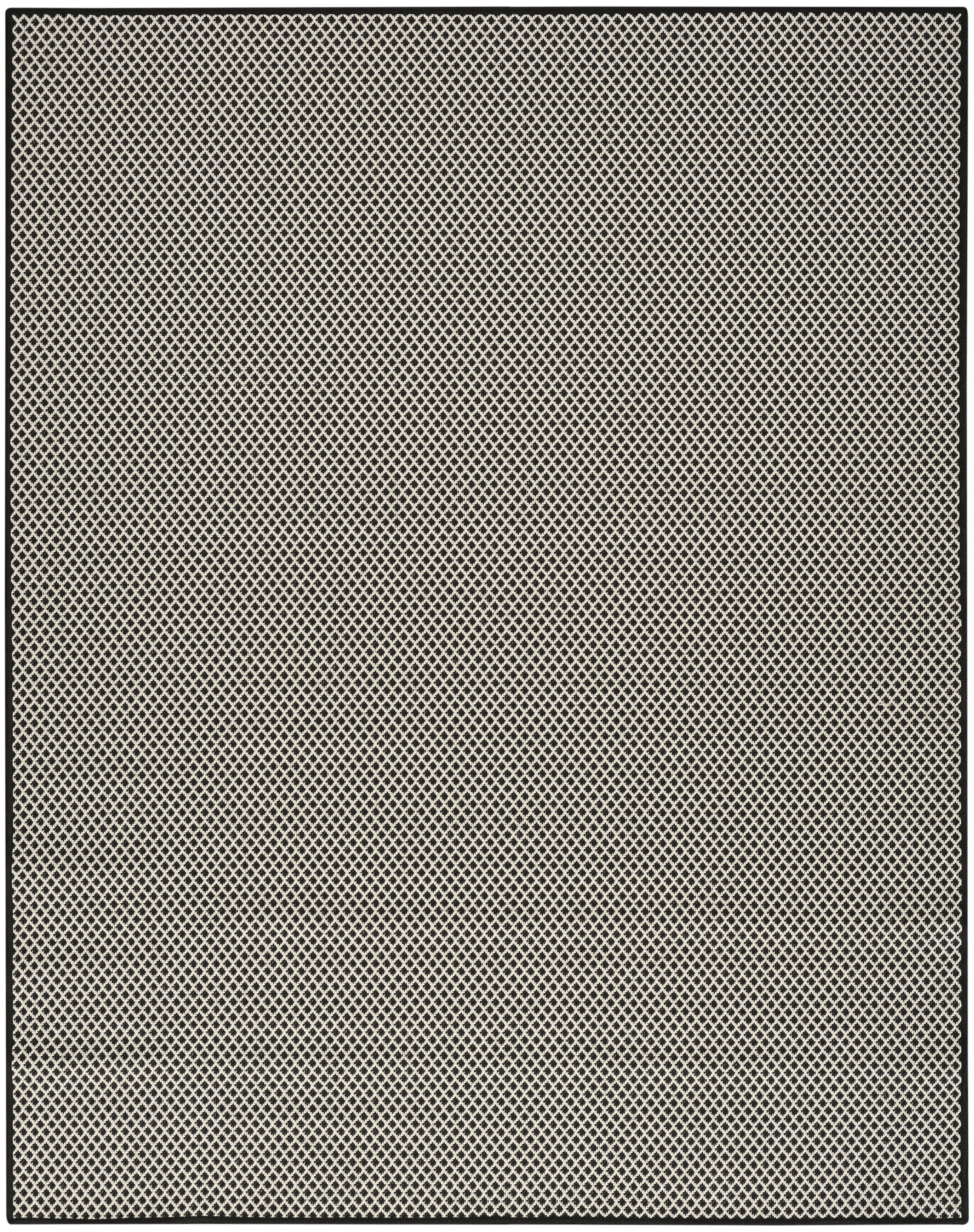 Nourison Courtyard 10' x 14' Black White Modern Rug