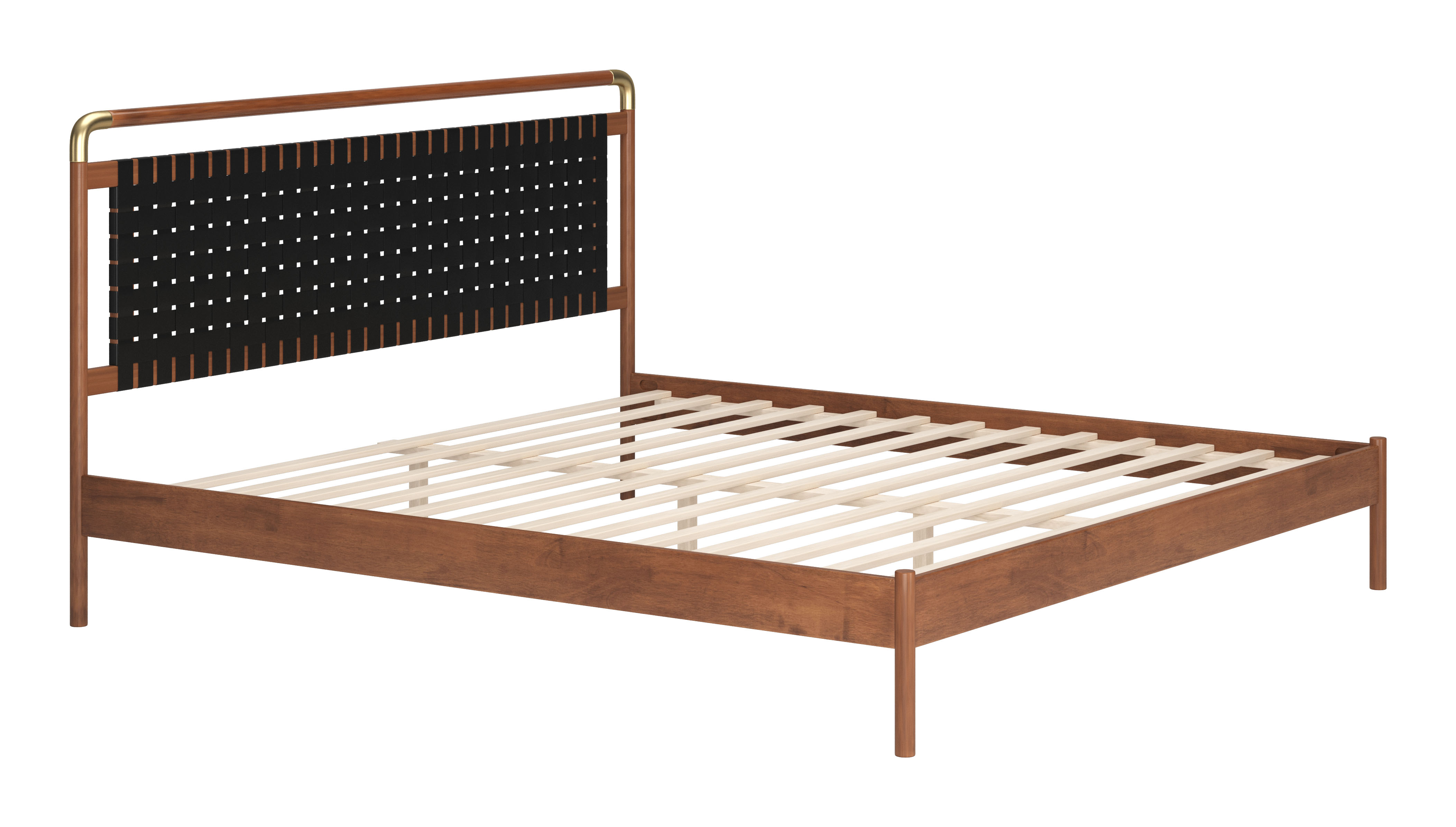 Netz King Bed Black & Walnut product image