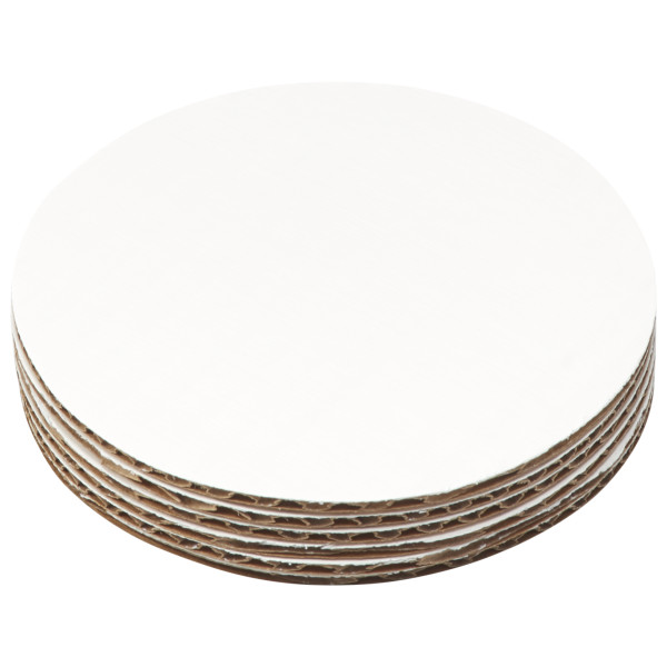 5" Round Waxed Corrugated Cake Board