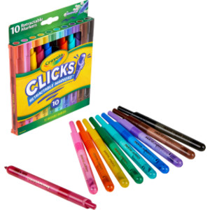 Crayola 10 Ct Washable CLICKS Retractable Markers&trade;