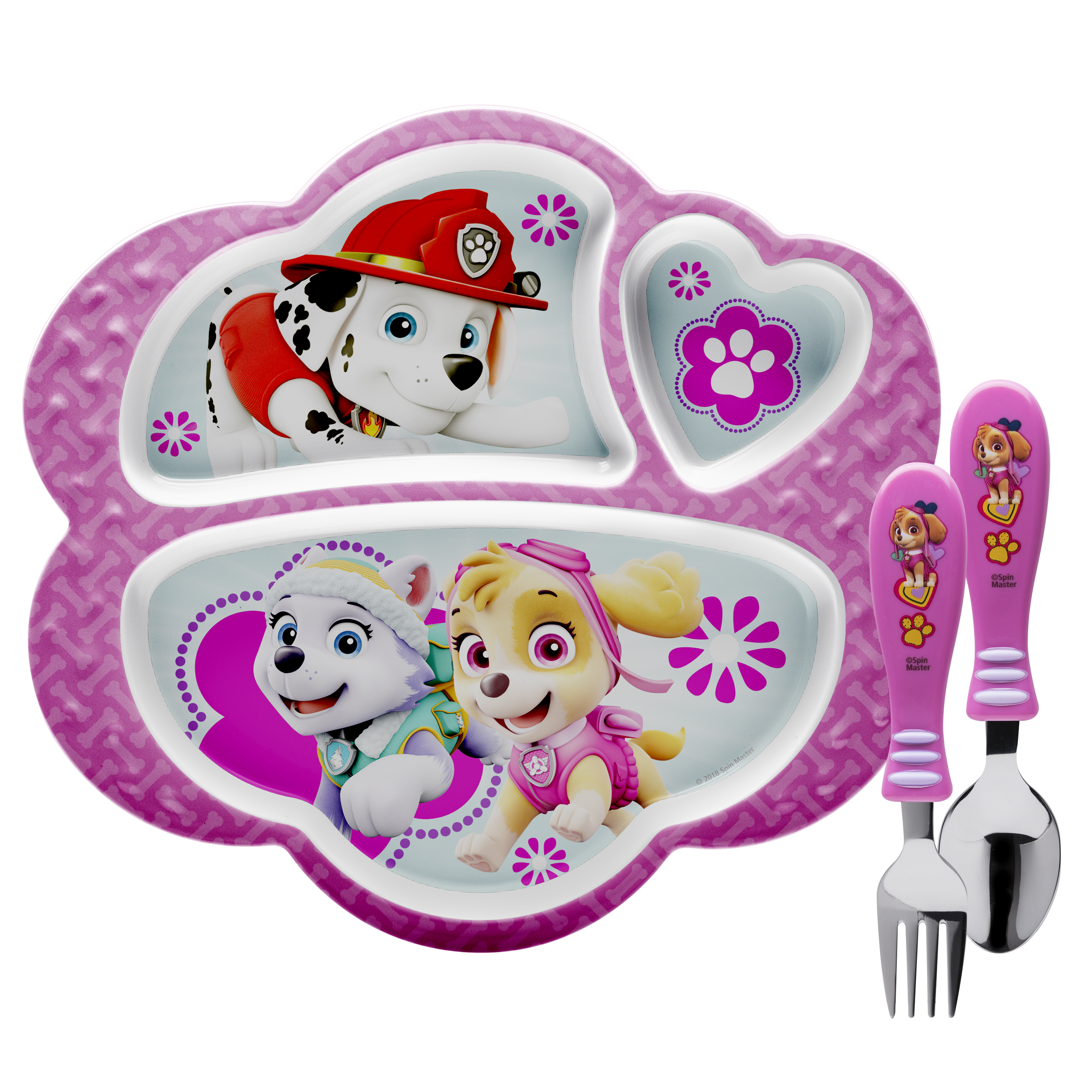 Paw Patrol Kid’s Dinnerware Set, Skye, Everest and Marshall, 3-piece set