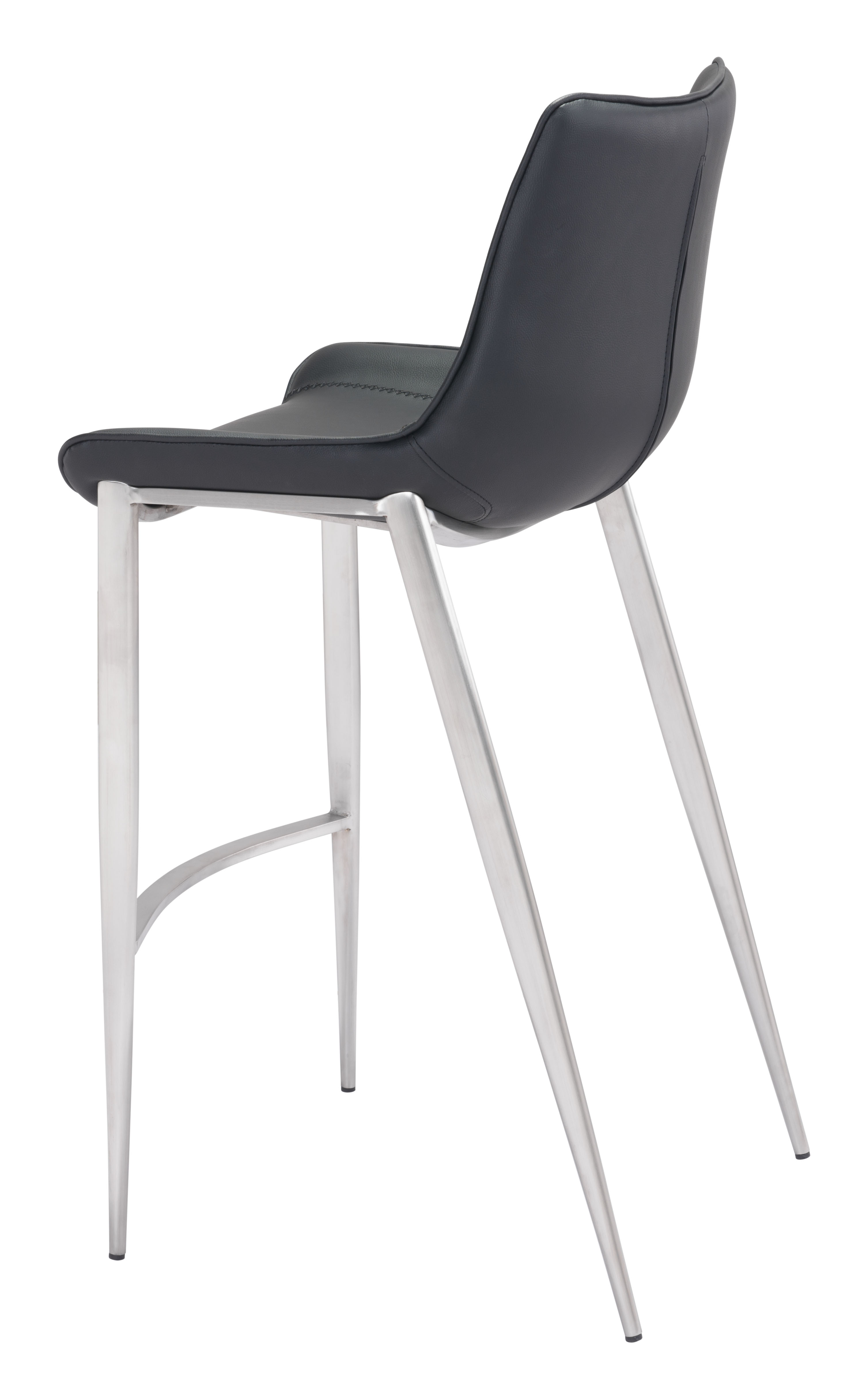 Magnus Barstool (Set of 2) Black & Silver product image