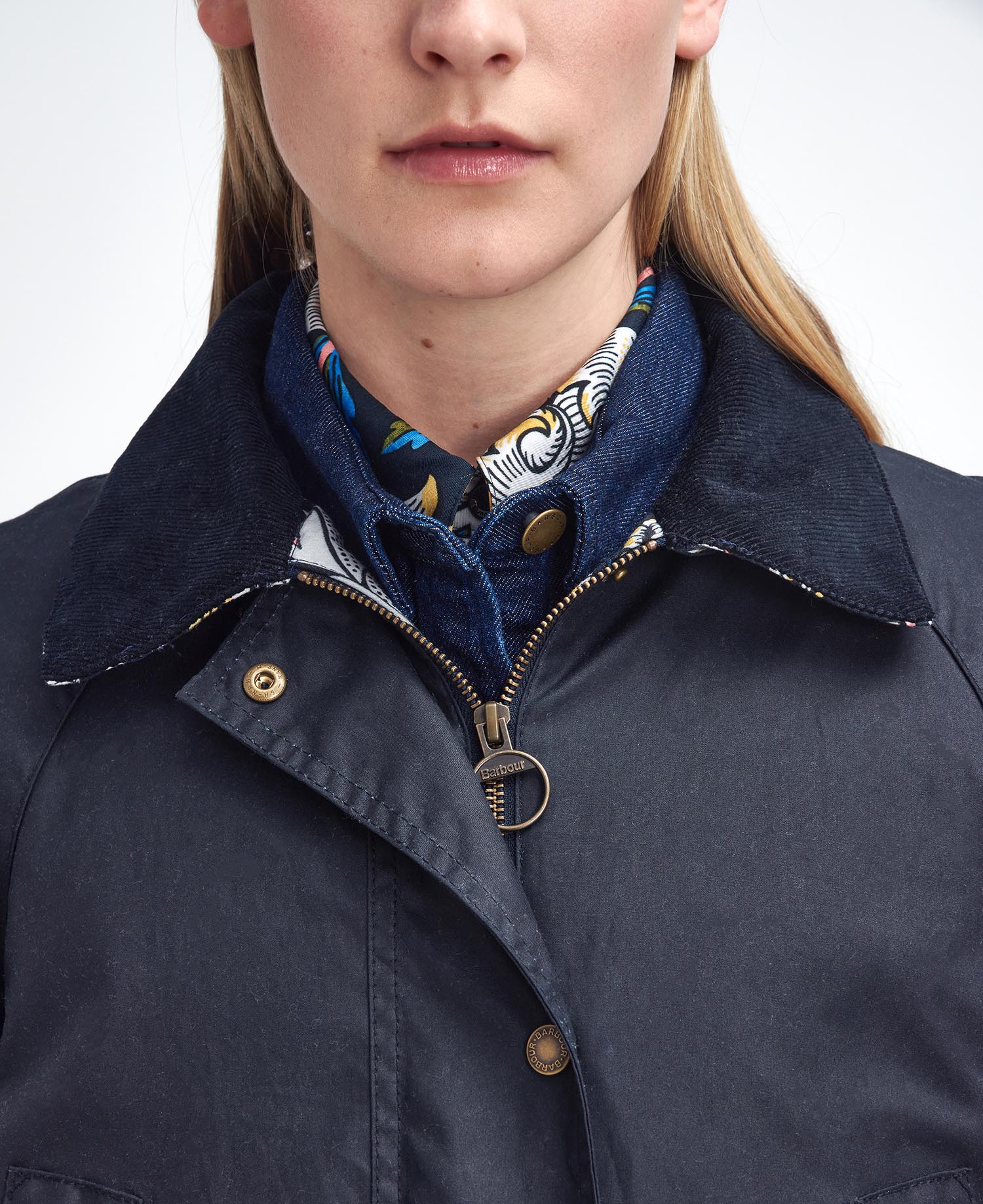 Barbour x William Morris Gallery Shelton Waxed Jacket image number 4
