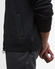 Croscombe Zip-Up Cardigan Charcoal Marl
