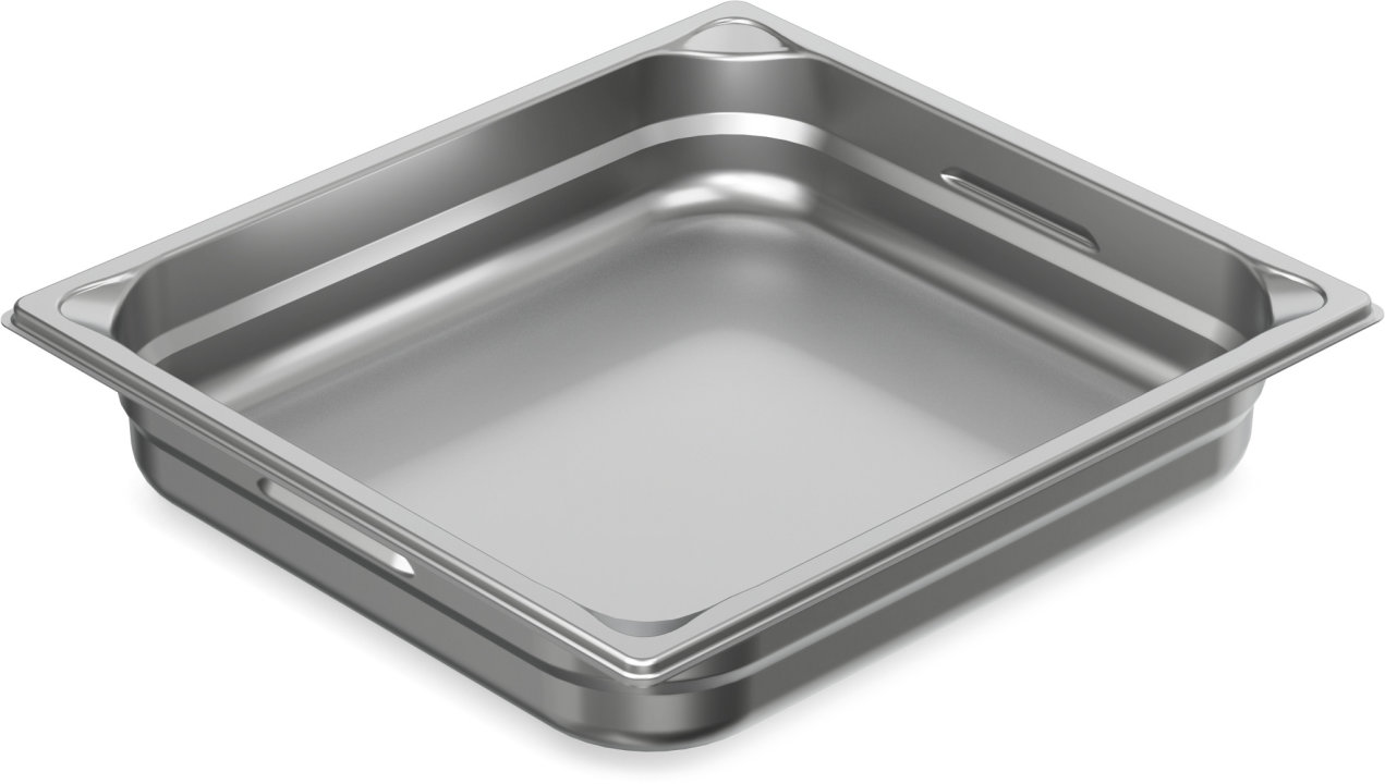 Cubeta Gastronorm GN PRO de acero inoxidable 18/10 de tamaño 2/3 y 40 mm de profundidad