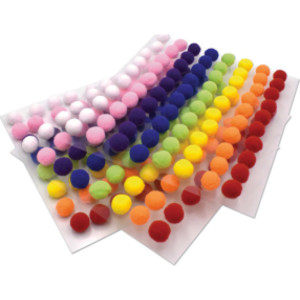 Peel n Stick Pom Pons, Pack of 240