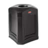 Rubbermaid Commercial, Landmark Series, 35 gal, Poly, Black, Square, Receptacle Lid