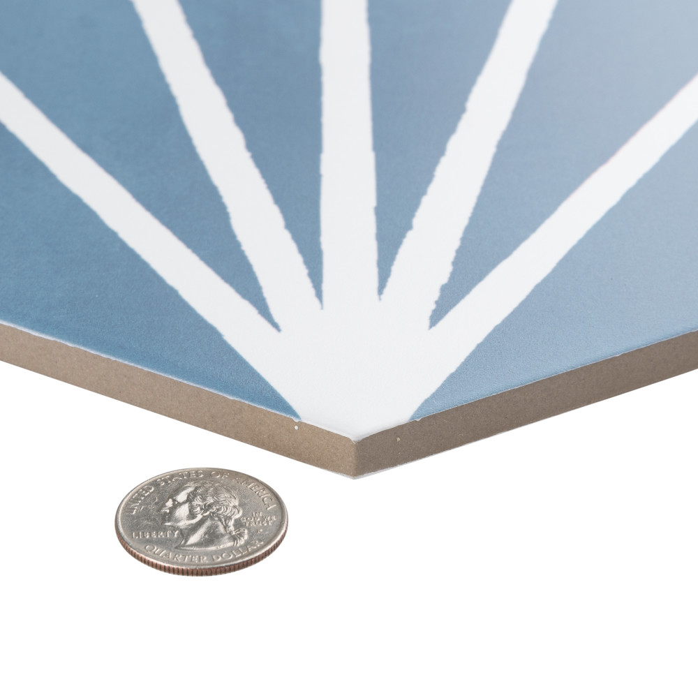 Horizon Dusk Hex Azul 7-3/4 in. x 9 in. Porcelain Floor and Wall Tile