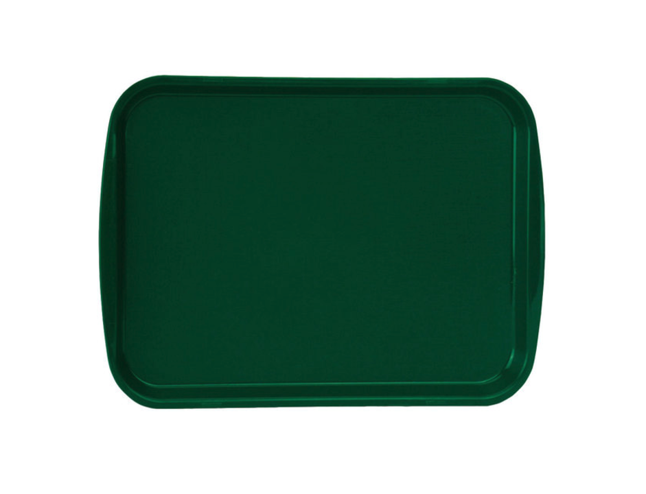 17 3/16" x 12 1/8" Traex® premium plastic fast-food tray in vista green