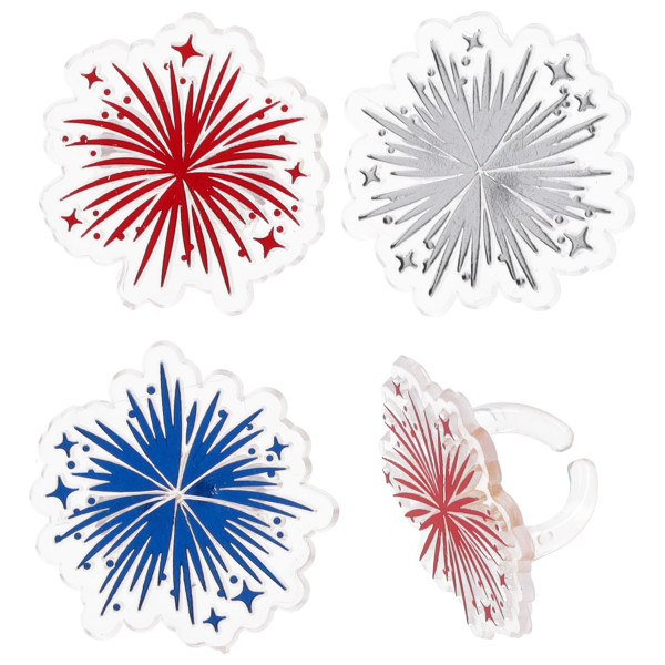 Foil Fireworks Cupcake Rings