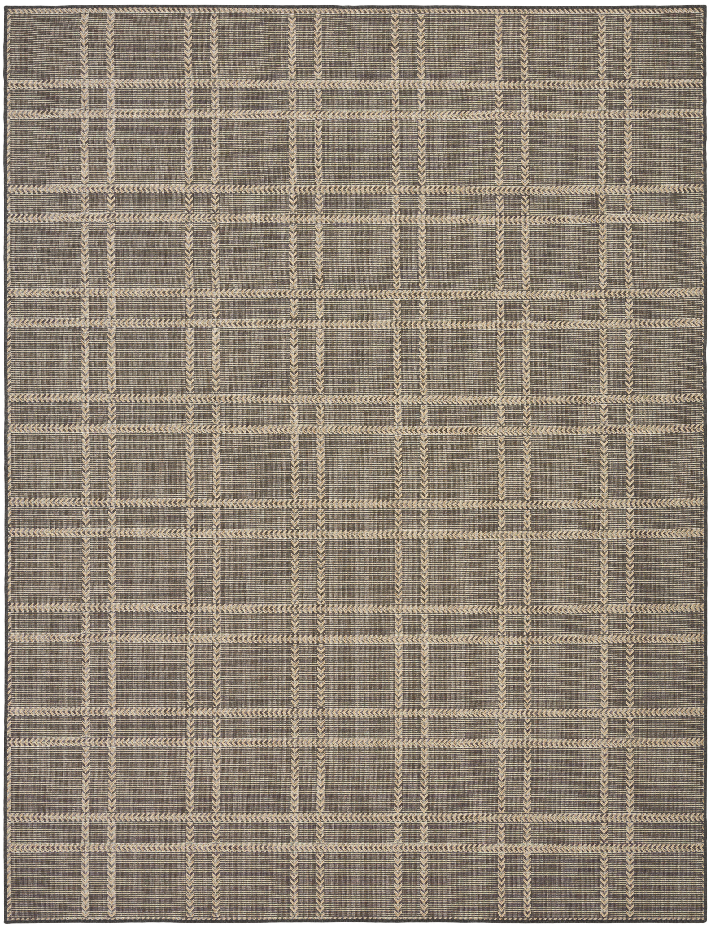 Nourison Horizon Indoor/Outdoor 10' x 14' Charcoal Modern Rug