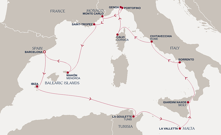 Itinerary map