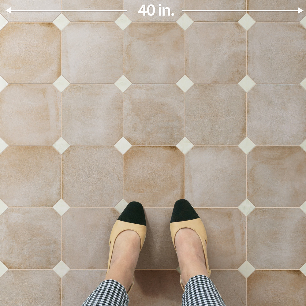 Laverton Octagon Arena with Taco Nieve 7-7/8 in. x 7-7/8 in. Porcelain Floor and Wall Tile