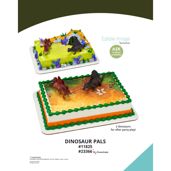 Dinosaur Pals The Magic of Cakes® PhotoCake® Enhanced Background and Icing Page