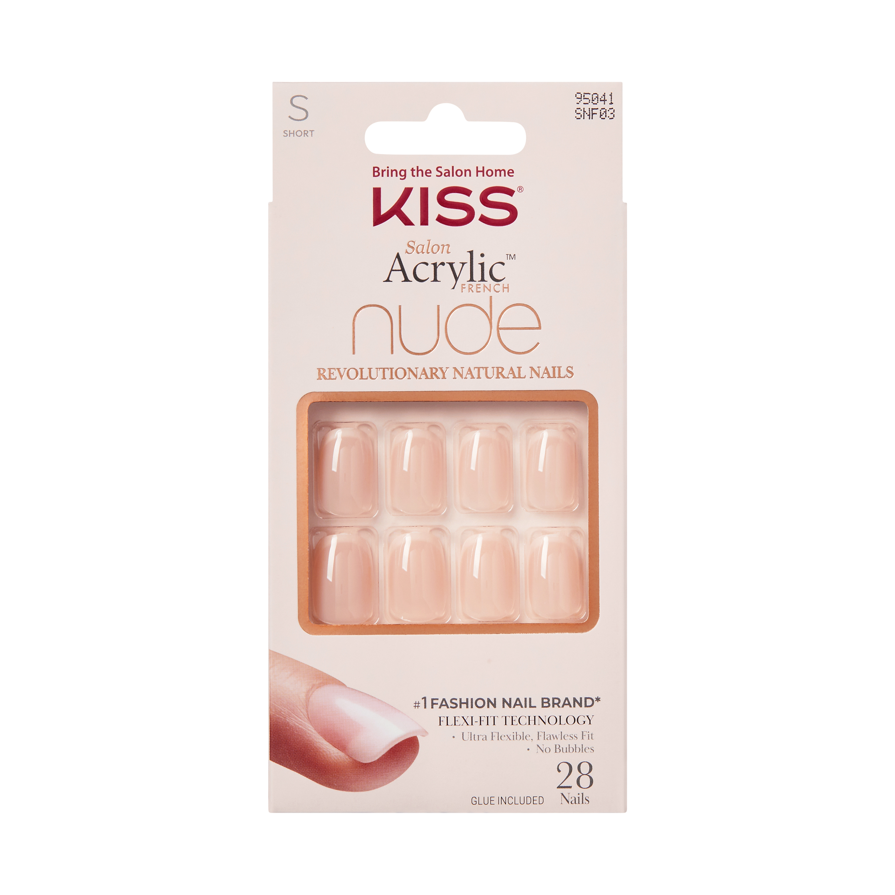 KISS Salon Acrylic French Nude Press On Glue Nails Chic Beats KISS Salon Acrylic French Nude Press On Glue Nails Chic Beats