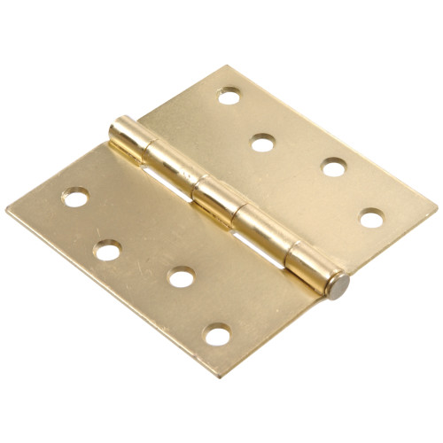 Hardware Essentials Square Corner Satin Brass Door Hinges (4