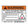 Identification Labels and Tapes, Polyester, Black/Orange on White