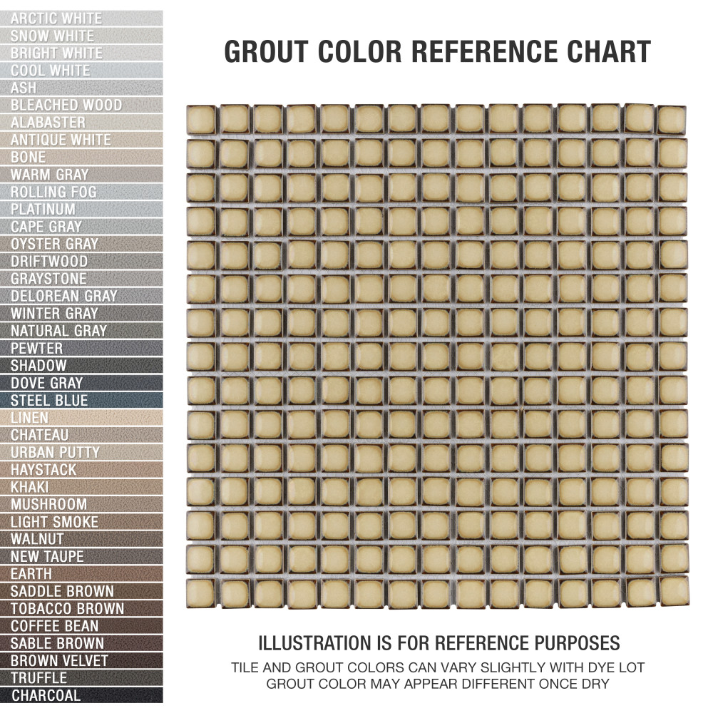 Hudson Edge Caffe 12-1/4 in. x 12-1/4 in. Porcelain Mosaic Tile