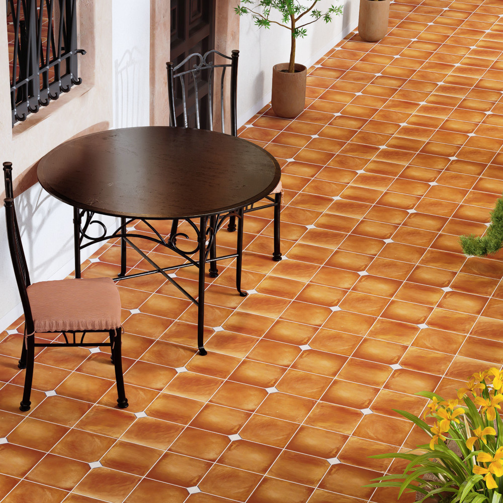 Sentier des Ocres Coin Blue 7-7/8 in. x 7-7/8 in. Porcelain Floor and Wall Tile