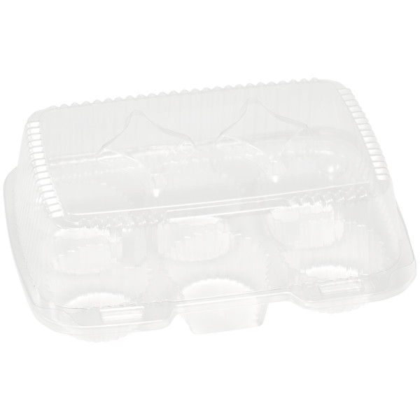 3.75" High 6 Count Cupcake Tray Dome and Base