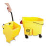 Rubbermaid Commercial, WaveBrake, 44qt, Mop Bucket w/ Sidepress Wringer and Drain, Yellow