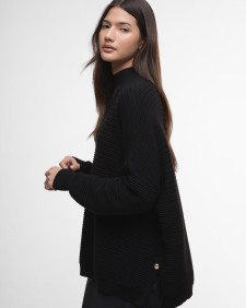 Kaia Funnel-Neck Jumper Black