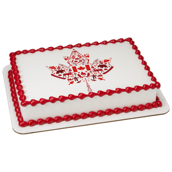 Canadian Maple Leaf PhotoCake® Edible Image®