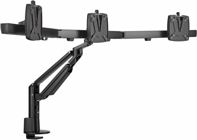 The Novus CLU Plus X3 c monitor arm set in black.