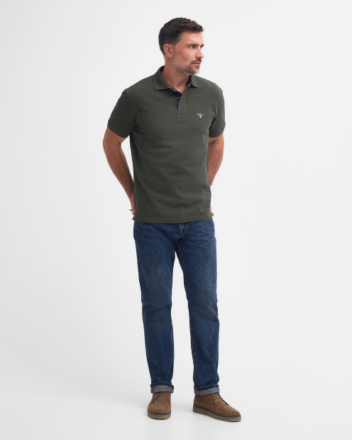 Hart Short-Sleeved Polo Shirt Dark Olive