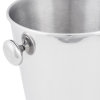 4 ½-quart stainless steel wine bucket in mirror and satin finish with handles