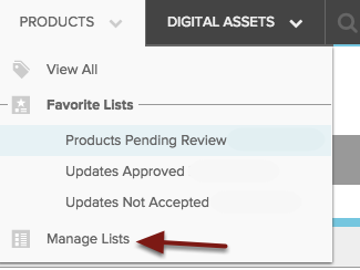 Viewing Product Lists