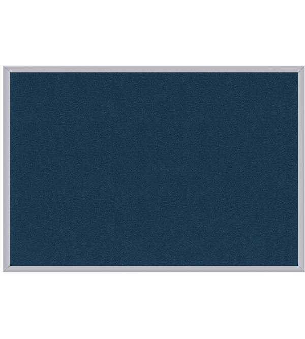 PremaTak Aluminum Frame Vinyl Tack Board, 4' x 10', Navy