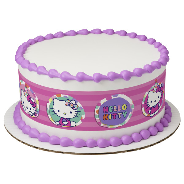 Hello Kitty® Polka Dot Party PhotoCake® Edible Image® Strips