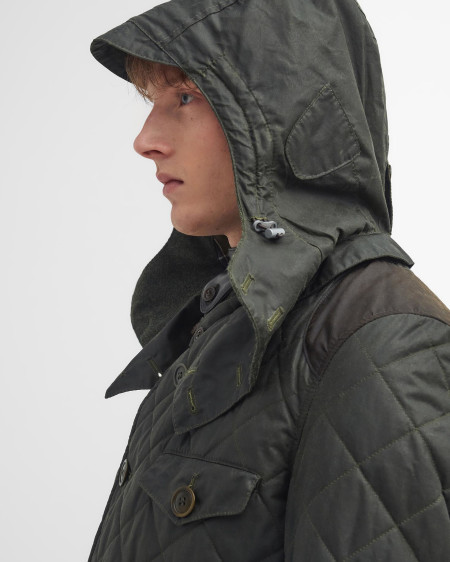 Barbour x TO KI TO Driving Quilted Waxed Jacket