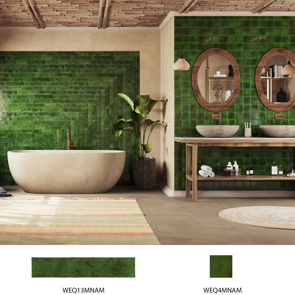 Menorca Tourmaline 4 in. x 4 in. Ceramic Wall Tile