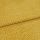 golden-yellow textured upholstery fabric folded diagonally, overlapping seam visible; short plush pile creates a mottled sheen, presented in a tight close-up under soft, even studio lighting.